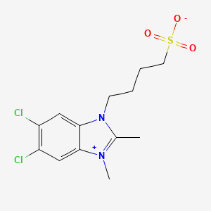 molecular formula C13H16Cl2N2O3S B3821595 4-(5,6-dichloro-1,2-dimethyl-1H-benzimidazol-3-ium-3-yl)-1-butanesulfonate 