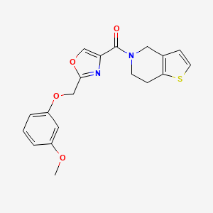 molecular formula C19H18N2O4S B3821603 5-({2-[(3-methoxyphenoxy)methyl]-1,3-oxazol-4-yl}carbonyl)-4,5,6,7-tetrahydrothieno[3,2-c]pyridine 