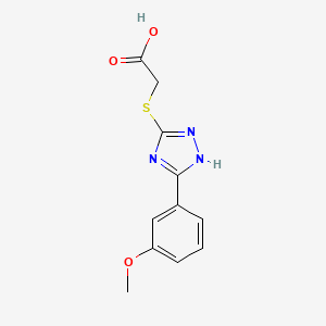 molecular formula C11H11N3O3S B3821611 {[5-(3-methoxyphenyl)-1H-1,2,4-triazol-3-yl]thio}acetic acid 
