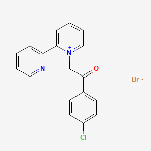 molecular formula C18H14BrClN2O B3821636 1-[2-(4-chlorophenyl)-2-oxoethyl]-2-(2-pyridinyl)pyridinium bromide 