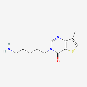 molecular formula C12H17N3OS B3821642 3-(5-aminopentyl)-7-methylthieno[3,2-d]pyrimidin-4(3H)-one 