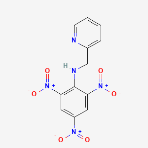 molecular formula C12H9N5O6 B3821672 (2-pyridinylmethyl)(2,4,6-trinitrophenyl)amine 