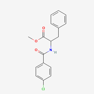 molecular formula C17H16ClNO3 B3821679 methyl N-(4-chlorobenzoyl)phenylalaninate 