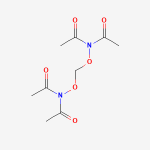 molecular formula C9H14N2O6 B3821693 N,N'-[methylenebis(oxy)]bis(N-acetylacetamide) 