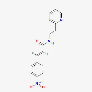 3-(4-nitrophenyl)-N-[2-(2-pyridinyl)ethyl]acrylamide