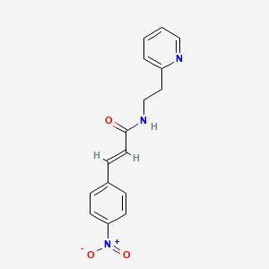 molecular formula C16H15N3O3 B3821701 3-(4-nitrophenyl)-N-[2-(2-pyridinyl)ethyl]acrylamide 