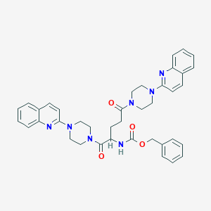 molecular formula C39H41N7O4 B3821714 benzyl (4-oxo-4-[4-(2-quinolinyl)-1-piperazinyl]-1-{[4-(2-quinolinyl)-1-piperazinyl]carbonyl}butyl)carbamate 