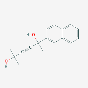 molecular formula C17H18O2 B3821728 2-methyl-5-(2-naphthyl)-3-hexyne-2,5-diol 