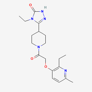 4-ethyl-5-(1-{[(2-ethyl-6-methylpyridin-3-yl)oxy]acetyl}piperidin-4-yl)-2,4-dihydro-3H-1,2,4-triazol-3-one