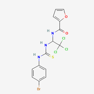 FURAN-2-CARBOXYLIC ACID (1-(3-(4-BR-PH)-THIOUREIDO)-2,2,2-TRICHLORO-ETHYL)-AMIDE