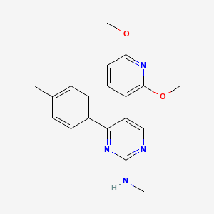 5-(2,6-dimethoxypyridin-3-yl)-N-methyl-4-(4-methylphenyl)pyrimidin-2-amine