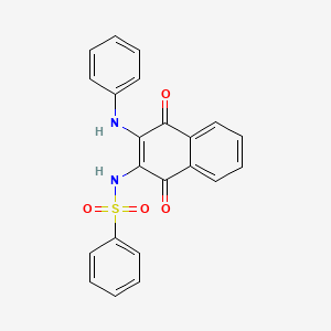 N-(3-anilino-1,4-dioxo-1,4-dihydro-2-naphthalenyl)benzenesulfonamide