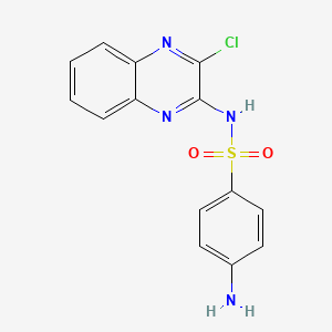 molecular formula C14H11ClN4O2S B3821762 4-amino-N-(3-chloro-2-quinoxalinyl)benzenesulfonamide 