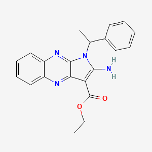 ethyl 2-amino-1-(1-phenylethyl)-1H-pyrrolo[2,3-b]quinoxaline-3-carboxylate