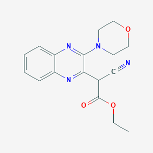ethyl cyano[3-(4-morpholinyl)-2-quinoxalinyl]acetate