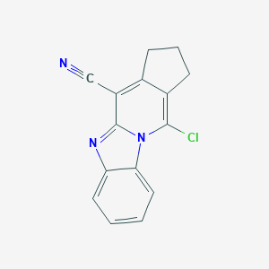 molecular formula C15H10ClN3 B382180 11-chloro-2,3-dihydro-1H-cyclopenta[4,5]pyrido[1,2-a]benzimidazole-4-carbonitrile CAS No. 122062-43-5
