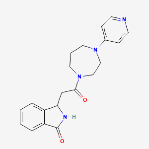 molecular formula C20H22N4O2 B3821805 3-[2-oxo-2-(4-pyridin-4-yl-1,4-diazepan-1-yl)ethyl]isoindolin-1-one 