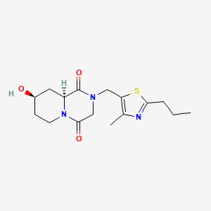 (8R*,9aS*)-8-hydroxy-2-[(4-methyl-2-propyl-1,3-thiazol-5-yl)methyl]tetrahydro-2H-pyrido[1,2-a]pyrazine-1,4(3H,6H)-dione