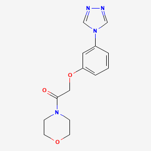 molecular formula C14H16N4O3 B3821829 4-{[3-(4H-1,2,4-triazol-4-yl)phenoxy]acetyl}morpholine 