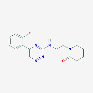 1-[2-[[5-(2-Fluorophenyl)-1,2,4-triazin-3-yl]amino]ethyl]piperidin-2-one