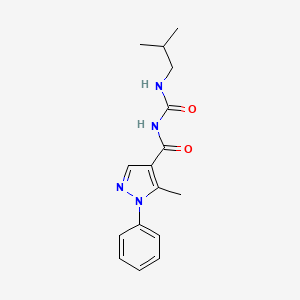 molecular formula C16H20N4O2 B3821862 N-[(isobutylamino)carbonyl]-5-methyl-1-phenyl-1H-pyrazole-4-carboxamide 