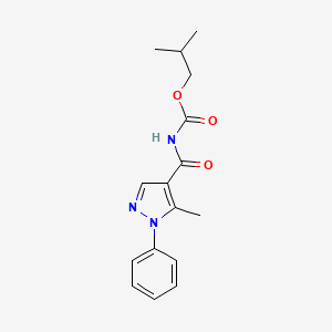 molecular formula C16H19N3O3 B3821866 isobutyl [(5-methyl-1-phenyl-1H-pyrazol-4-yl)carbonyl]carbamate 