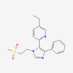 molecular formula C19H21N3O2S B3821885 5-ethyl-2-{1-[2-(methylsulfonyl)ethyl]-4-phenyl-1H-imidazol-5-yl}pyridine 