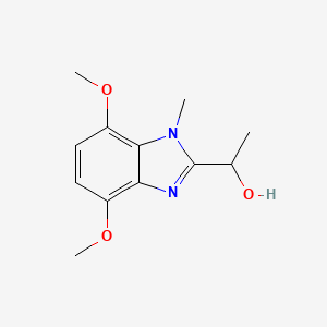 molecular formula C12H16N2O3 B3821928 1-(4,7-dimethoxy-1-methyl-1H-benzimidazol-2-yl)ethanol 