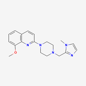 molecular formula C19H23N5O B3821938 8-methoxy-2-{4-[(1-methyl-1H-imidazol-2-yl)methyl]-1-piperazinyl}quinoline 