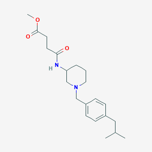 molecular formula C21H32N2O3 B3821943 methyl 4-{[1-(4-isobutylbenzyl)-3-piperidinyl]amino}-4-oxobutanoate 
