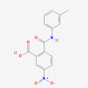 molecular formula C15H12N2O5 B3821956 2-{[(3-methylphenyl)amino]carbonyl}-5-nitrobenzoic acid 