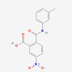 molecular formula C15H12N2O5 B3821956 2-[(3-methylphenyl)carbamoyl]-5-nitrobenzoic acid 