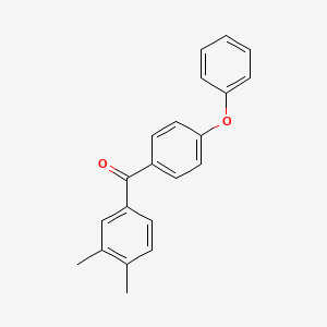 molecular formula C21H18O2 B3821991 (3,4-dimethylphenyl)(4-phenoxyphenyl)methanone CAS No. 85218-64-0