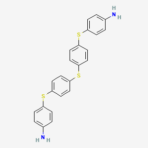 molecular formula C24H20N2S3 B3821999 (4-{[4-({4-[(4-aminophenyl)thio]phenyl}thio)phenyl]thio}phenyl)amine 