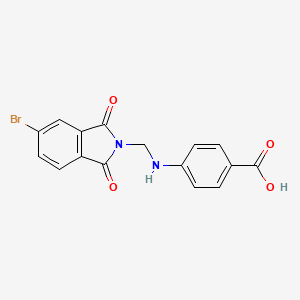 4-{[(5-bromo-1,3-dioxo-1,3-dihydro-2H-isoindol-2-yl)methyl]amino}benzoic acid