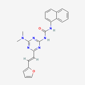 N-{4-(dimethylamino)-6-[2-(2-furyl)vinyl]-1,3,5-triazin-2-yl}-N'-1-naphthylurea