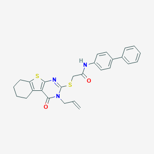 2-[(3-allyl-4-oxo-3,4,5,6,7,8-hexahydro[1]benzothieno[2,3-d]pyrimidin-2-yl)sulfanyl]-N-[1,1'-biphenyl]-4-ylacetamide