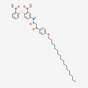 2-[(2-carboxyphenyl)thio]-5-({3-[4-(octadecyloxy)phenyl]-3-oxopropanoyl}amino)benzoic acid