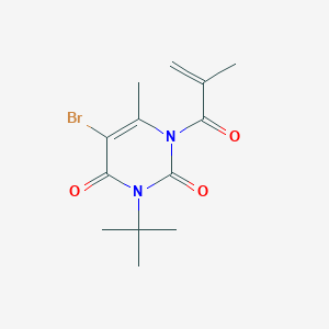 molecular formula C13H17BrN2O3 B3822066 5-bromo-3-tert-butyl-1-methacryloyl-6-methyl-2,4(1H,3H)-pyrimidinedione 