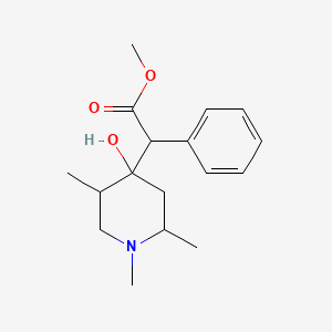 molecular formula C17H25NO3 B3822068 methyl (4-hydroxy-1,2,5-trimethyl-4-piperidinyl)(phenyl)acetate 