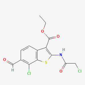 ethyl 7-chloro-2-[(chloroacetyl)amino]-6-formyl-1-benzothiophene-3-carboxylate