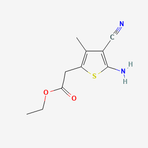 molecular formula C10H12N2O2S B3822142 ethyl (5-amino-4-cyano-3-methyl-2-thienyl)acetate CAS No. 105522-89-2