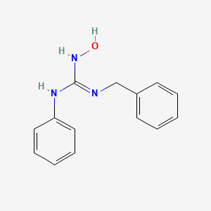 molecular formula C14H15N3O B3822146 N-benzyl-N''-hydroxy-N'-phenylguanidine 