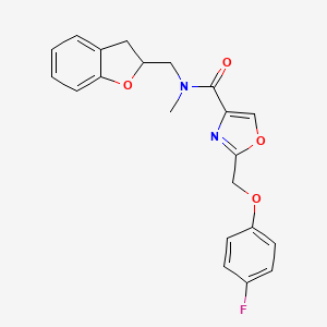 molecular formula C21H19FN2O4 B3822166 N-(2,3-dihydro-1-benzofuran-2-ylmethyl)-2-[(4-fluorophenoxy)methyl]-N-methyl-1,3-oxazole-4-carboxamide 