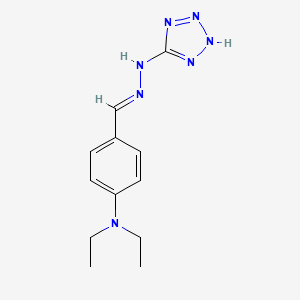 molecular formula C12H17N7 B3822176 4-(diethylamino)benzaldehyde 1H-tetrazol-5-ylhydrazone 