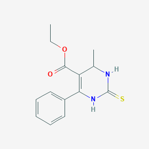 molecular formula C14H16N2O2S B382218 Ethyl 4-methyl-6-phenyl-2-thioxo-1,2,3,4-tetrahydro-5-pyrimidinecarboxylate 
