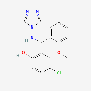 4-chloro-2-[(2-methoxyphenyl)(4H-1,2,4-triazol-4-ylamino)methyl]phenol