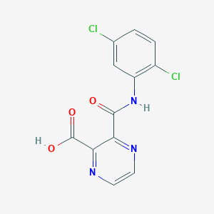 molecular formula C12H7Cl2N3O3 B3822237 3-{[(2,5-dichlorophenyl)amino]carbonyl}-2-pyrazinecarboxylic acid 