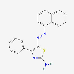 molecular formula C19H14N4S B3822247 5-(1-naphthyldiazenyl)-4-phenyl-1,3-thiazol-2-amine 