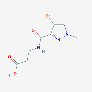 molecular formula C8H10BrN3O3 B3822250 N-[(4-bromo-1-methyl-1H-pyrazol-3-yl)carbonyl]-beta-alanine 